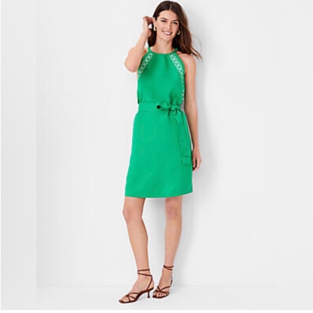 Ann Taylor Vibrant Green Mini Dress